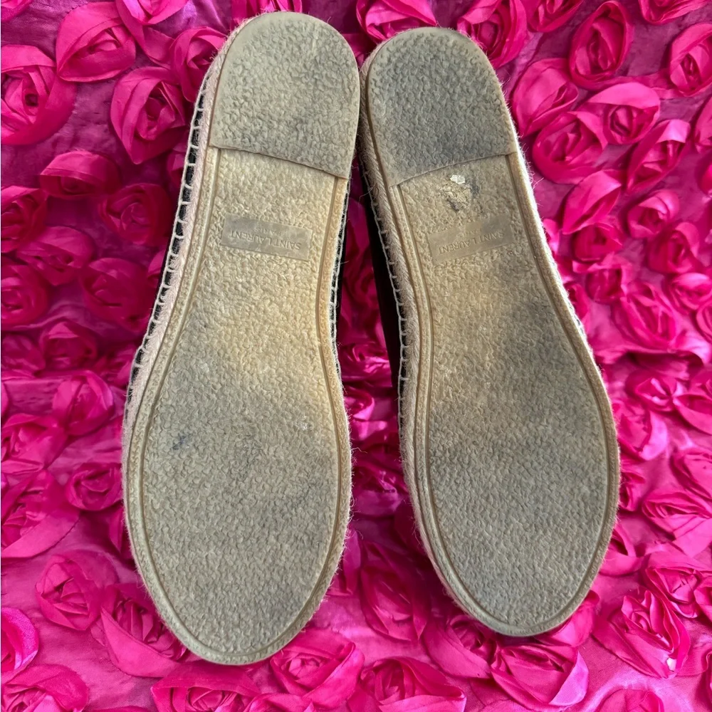 Logo Espadrille Flat Women Saint Laurent 🖤